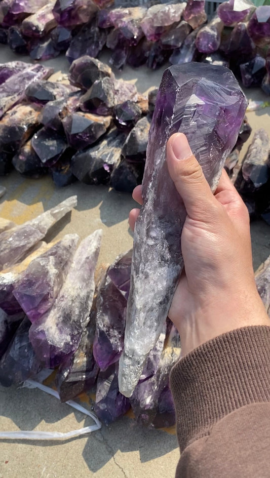 #3-Natural Brazilian Amethyst RAW WANDS(50%OFF only for 3 Days)