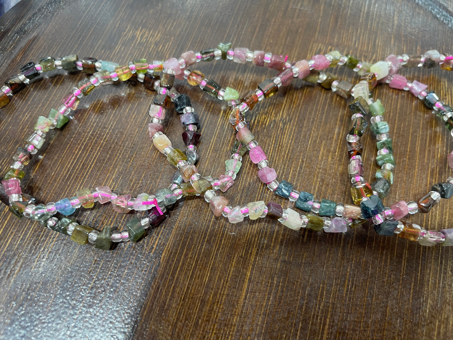 Watermelon Tourmaline bracelets