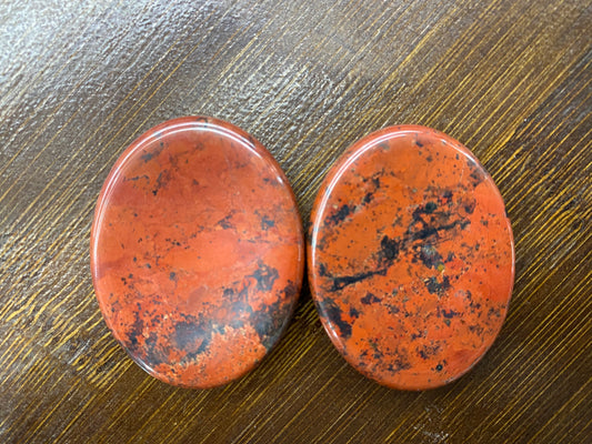 Red Obsidian Palm Stone