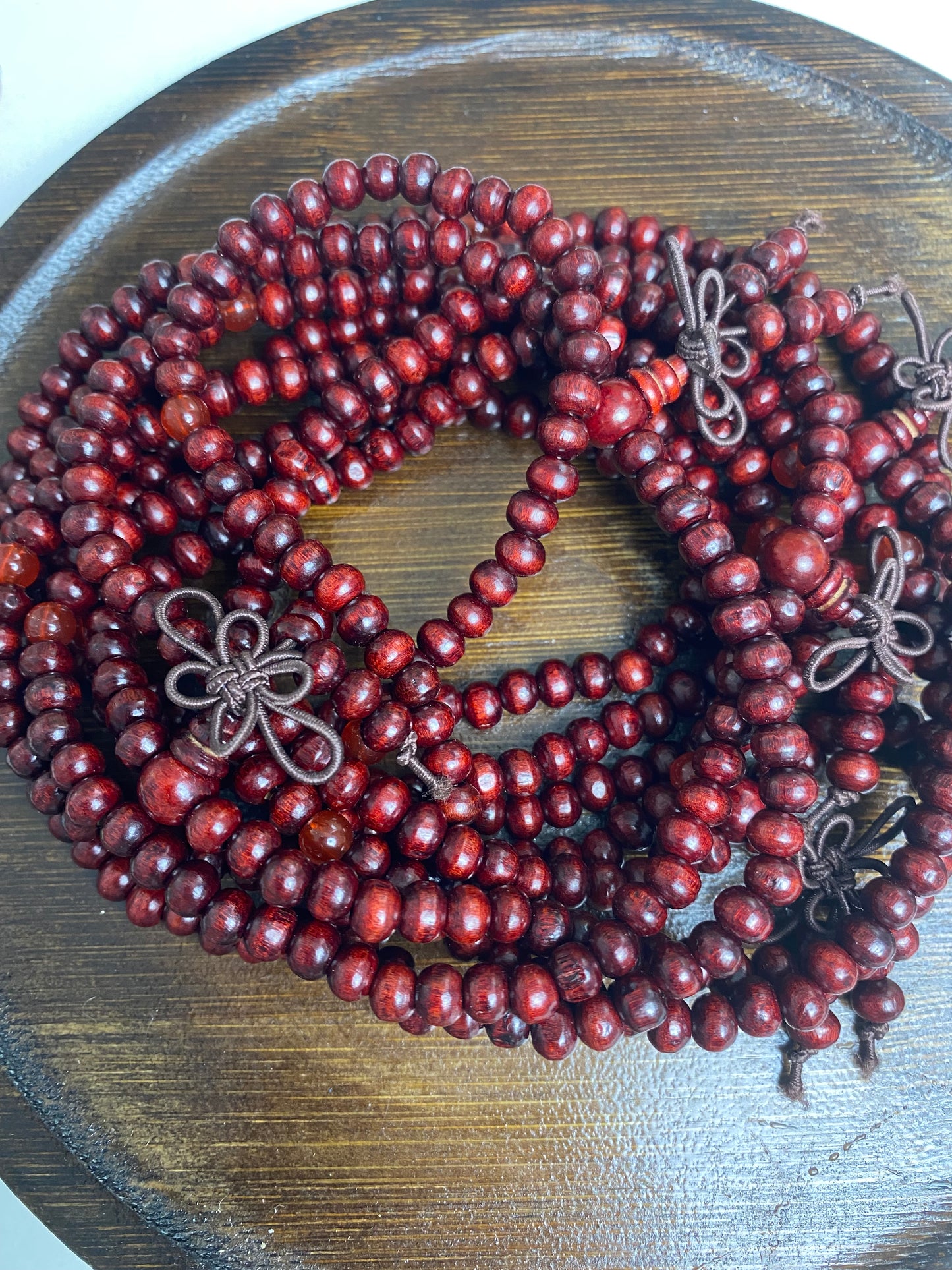 Red Sandalwood stand/ necklace