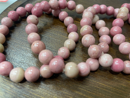 Pink Rhodonite bracelet