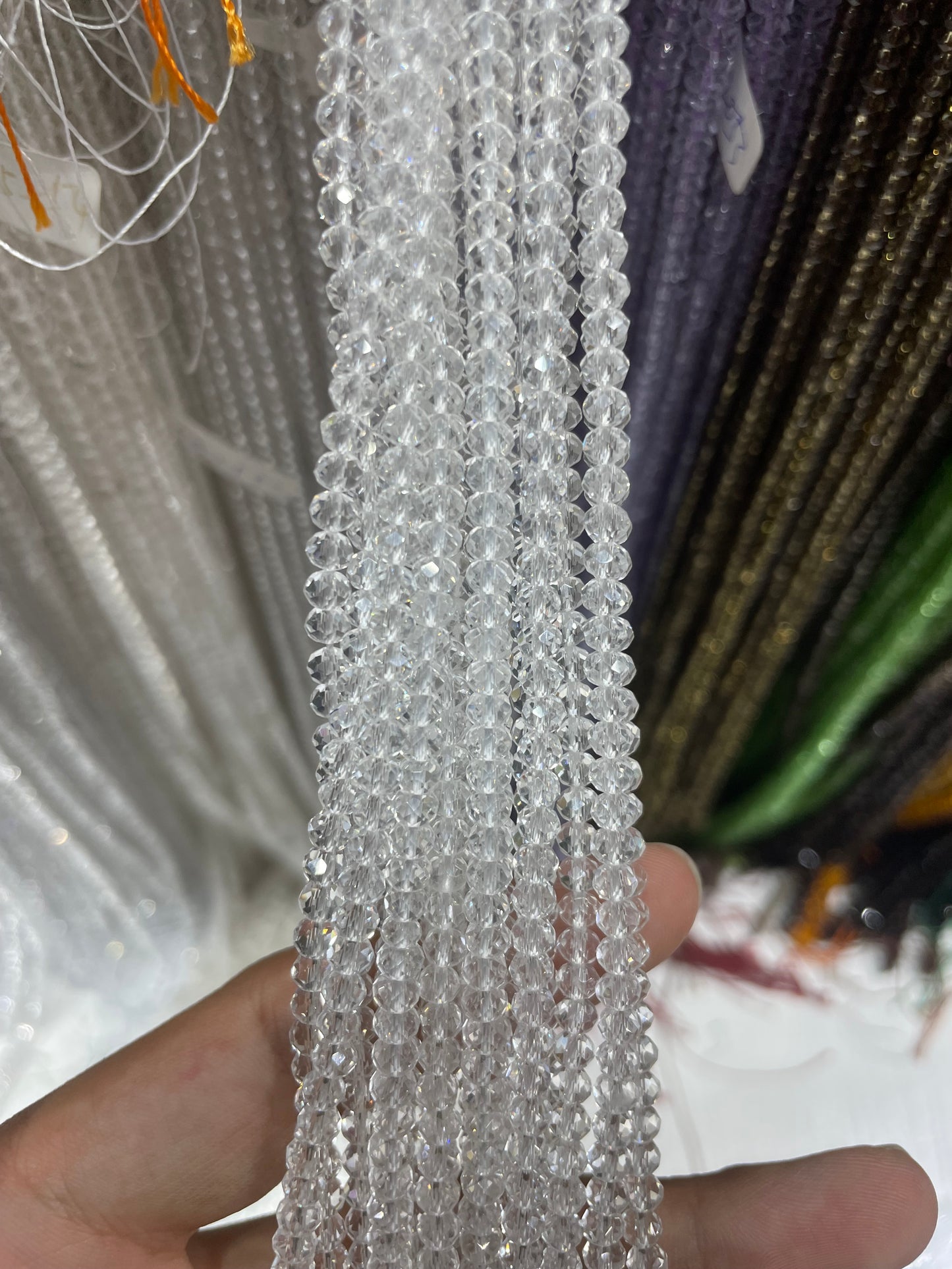 Clear quartz Faced Stand 4*3mm