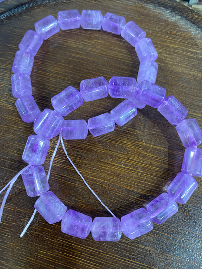 Amethyst barrel Cube bracelet