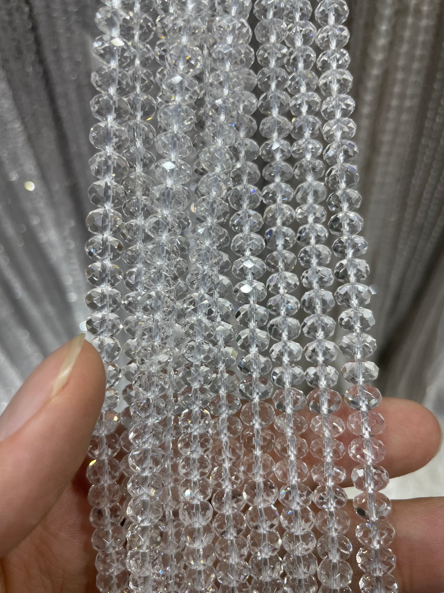 Clear quartz Faced Stand 6*3mm