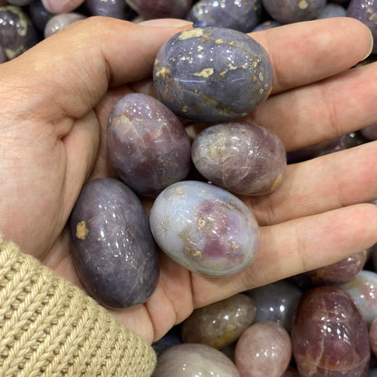 Purple rose Quartz tumbles