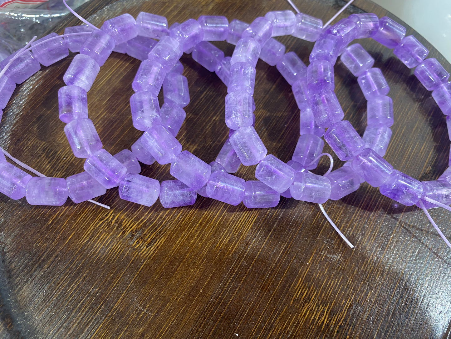 Amethyst barrel Cube bracelet