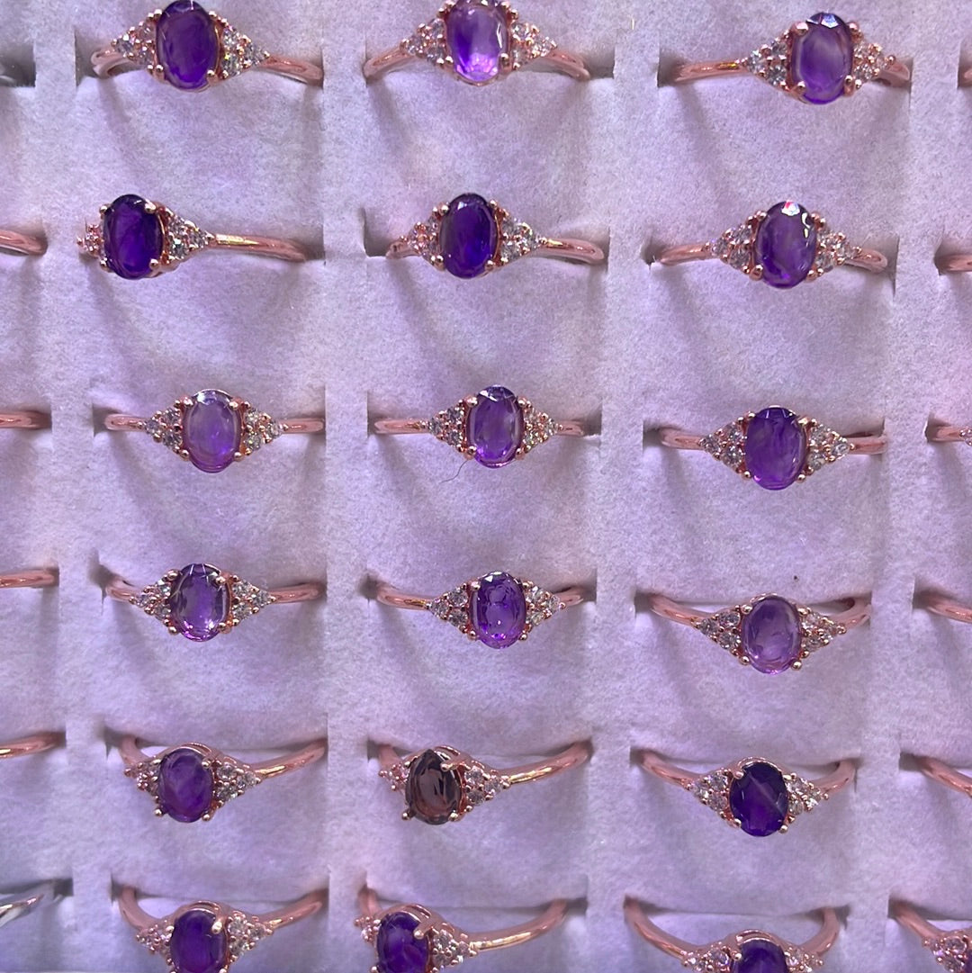 Amethyst rings