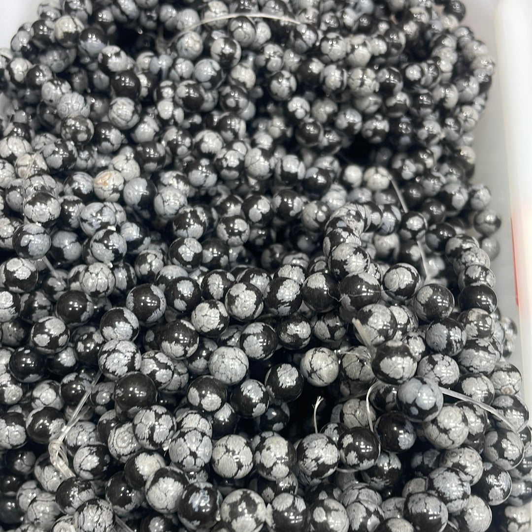 Snowflake obsidian 8mm