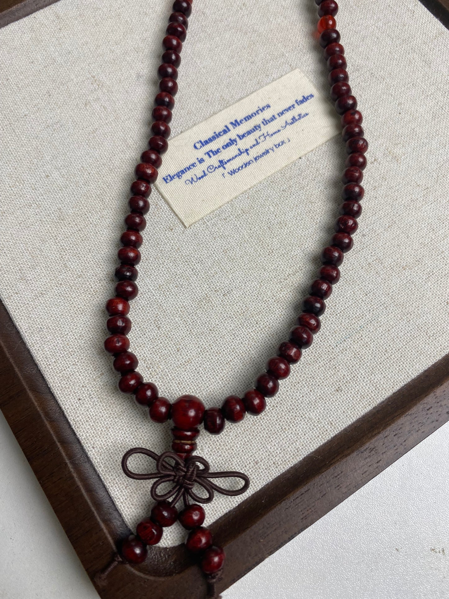 Red Sandalwood stand/ necklace