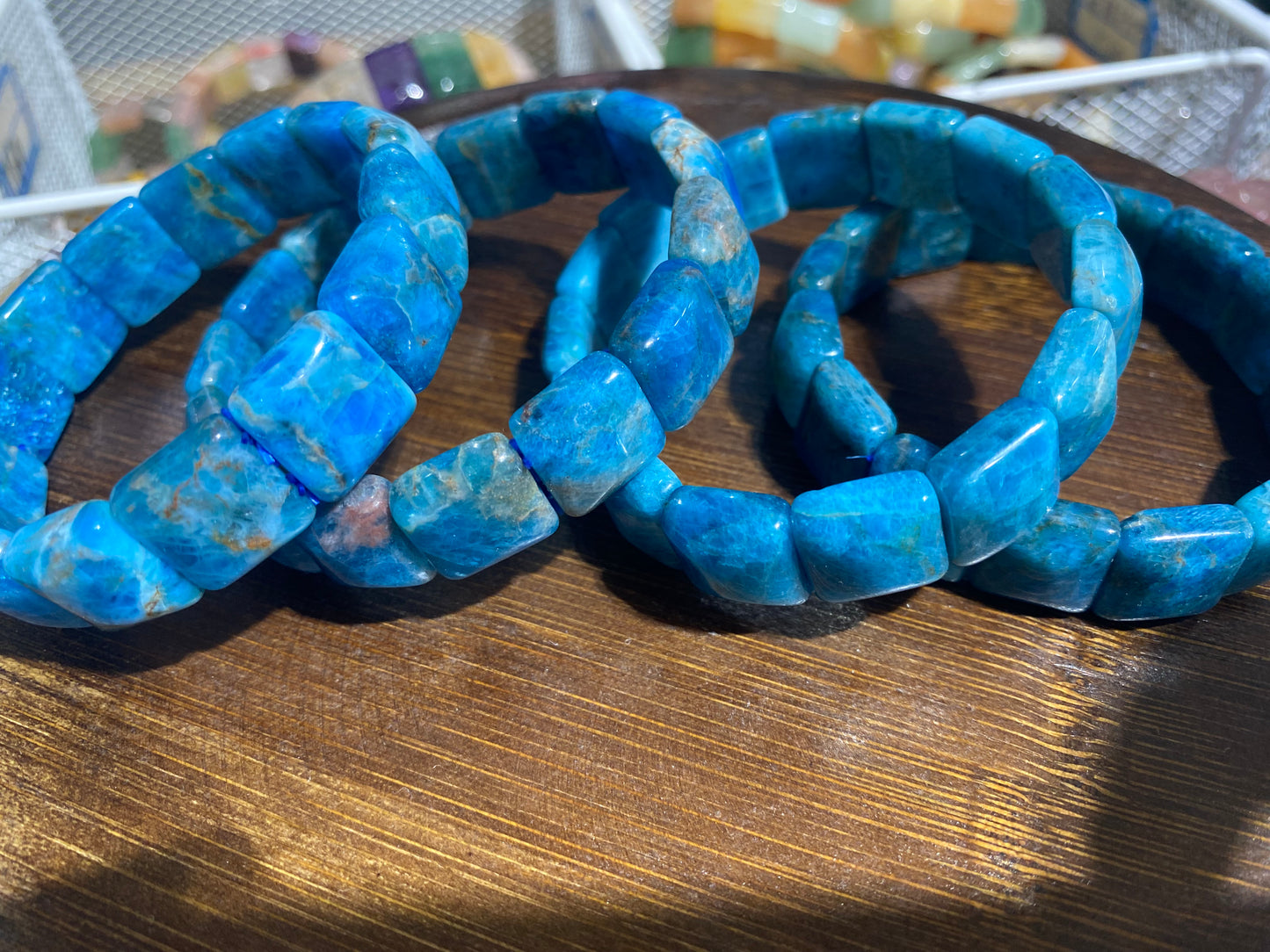 Blue Apatite bangles