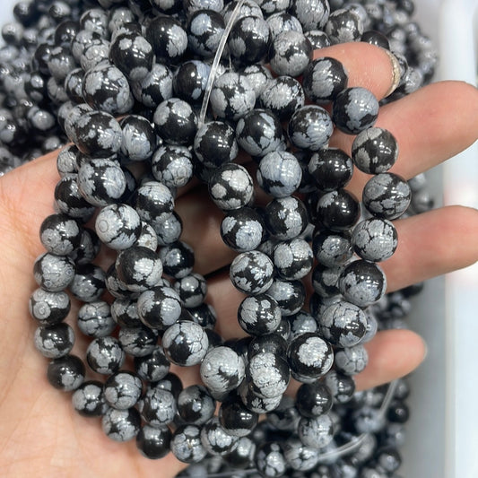 Snowflake obsidian 8mm