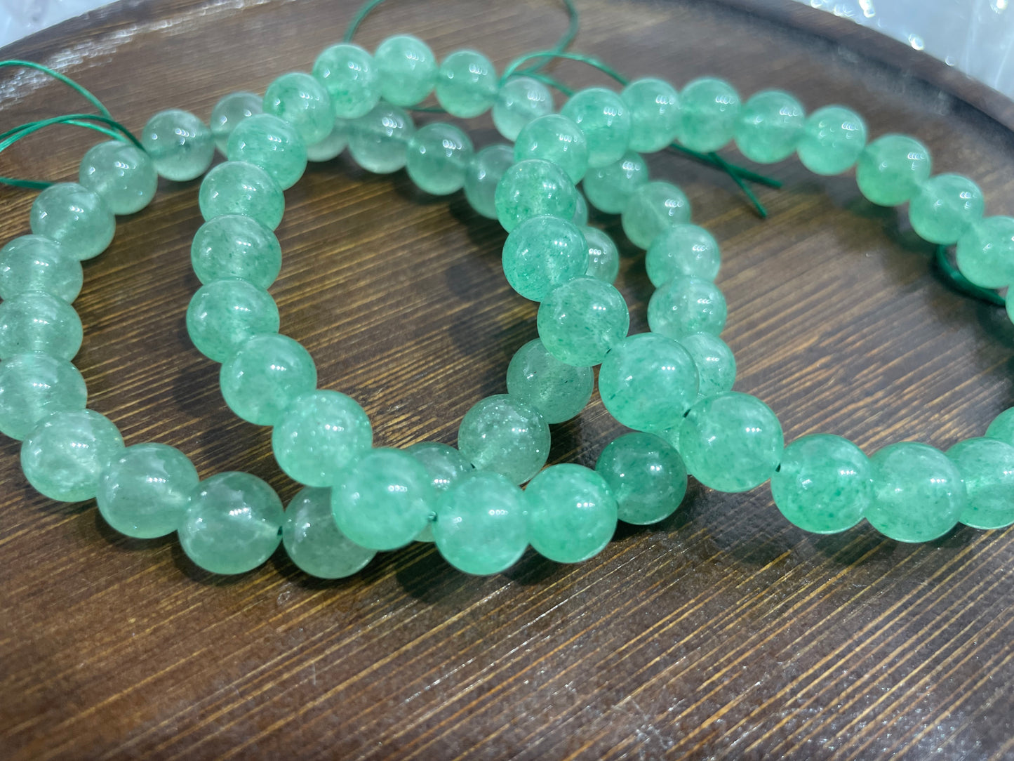 Green Strawberry Quartz bracelet 10mm