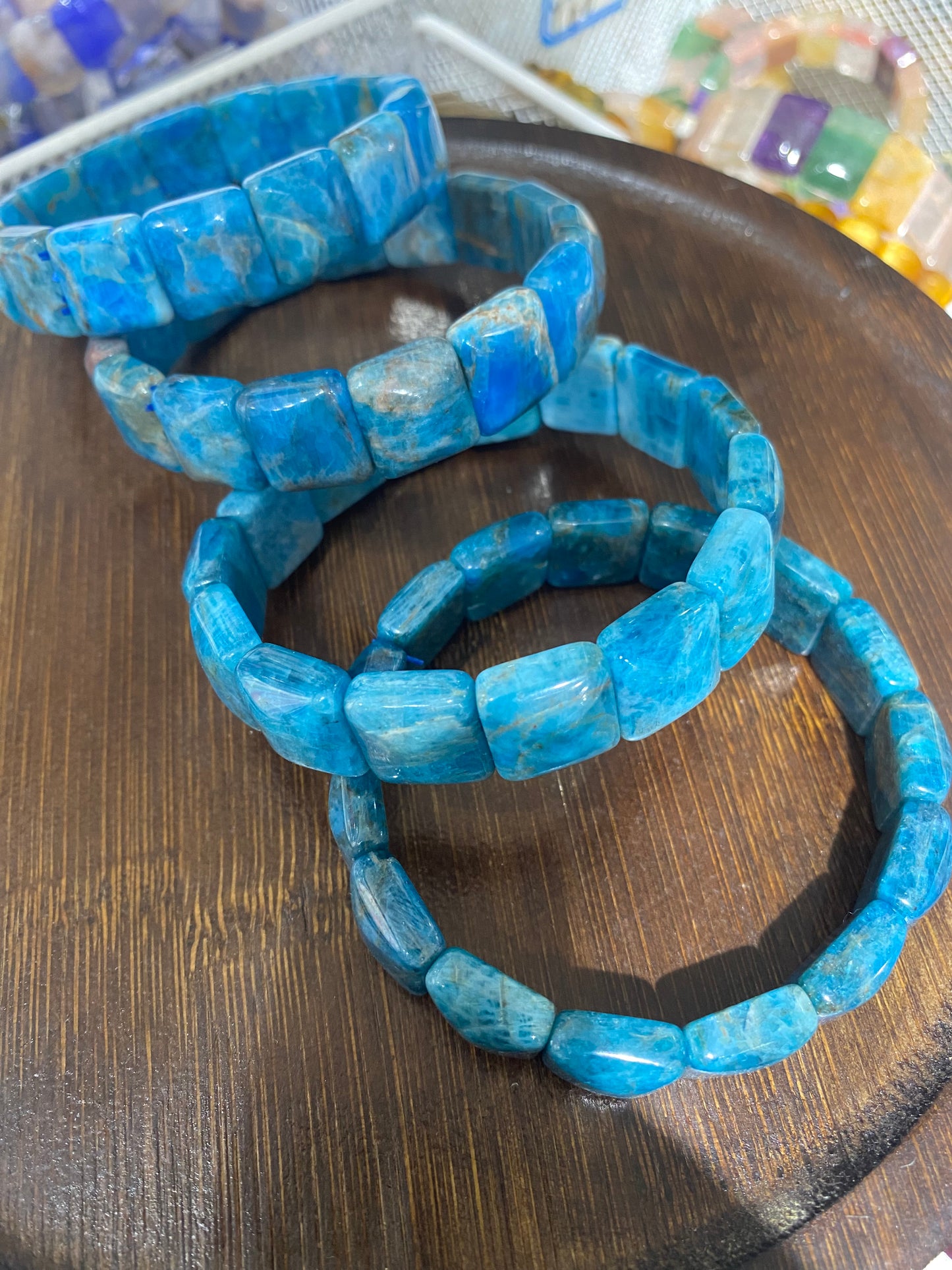 Blue Apatite bangles