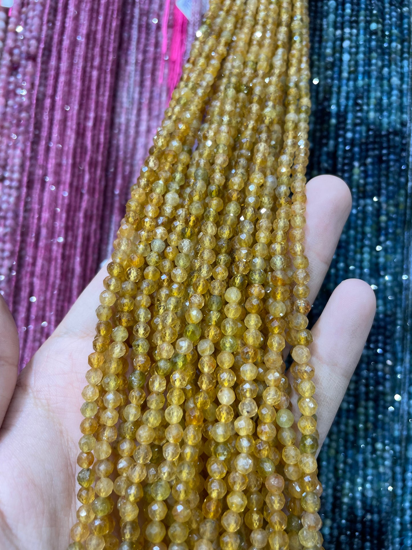 Yellow Tourmaline Stands