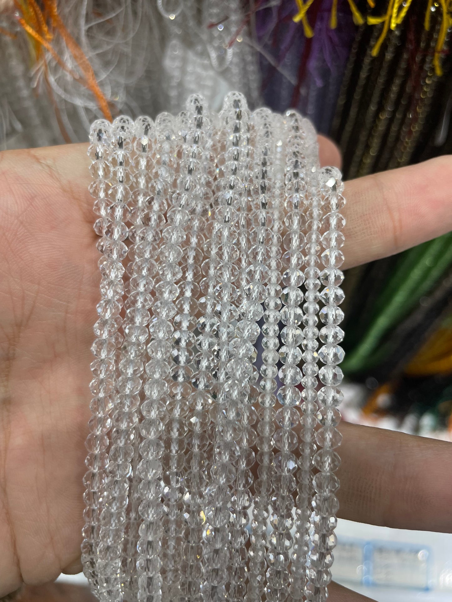 Clear quartz Faced Stand 4*3mm