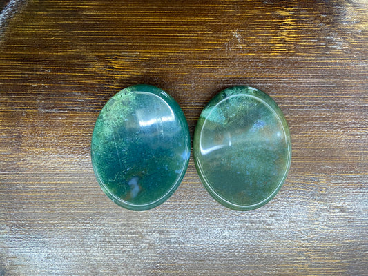 Moss agate Palm Stone