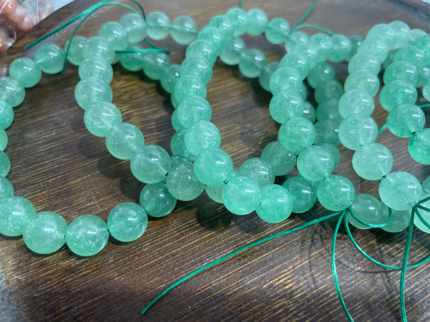 Green Strawberry Quartz bracelet 10mm