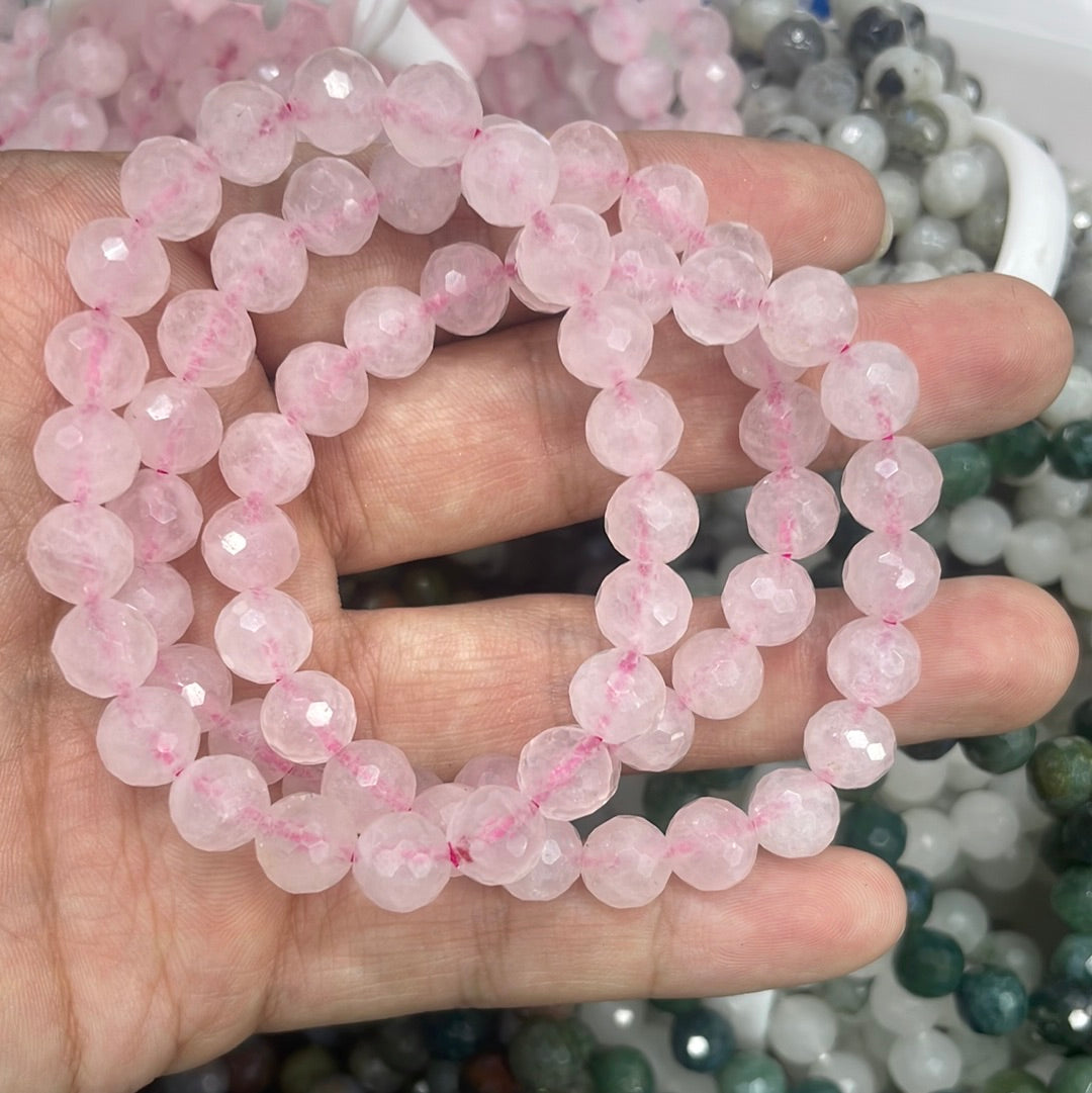 Rose quartz faced 8mm