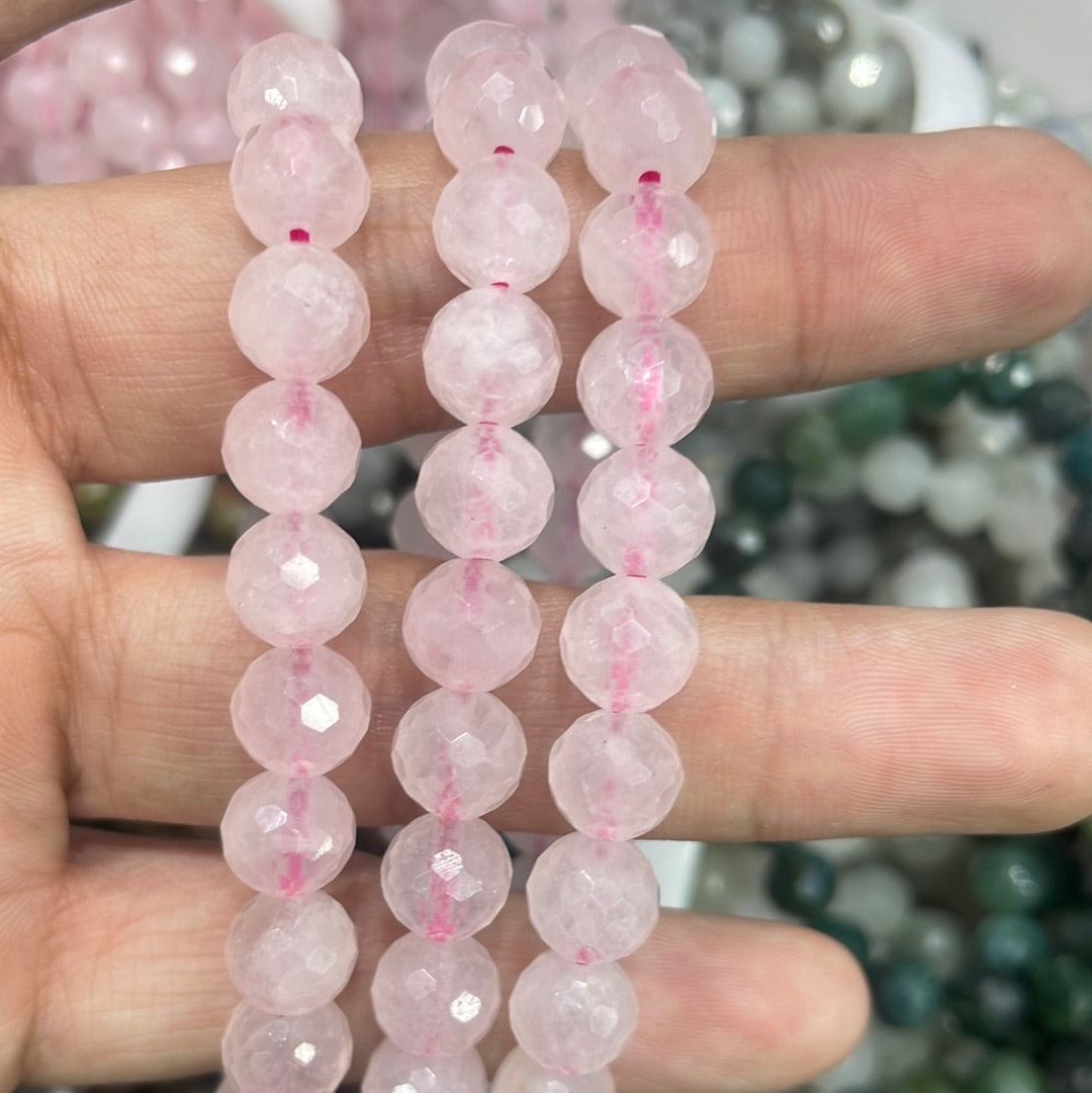 Rose quartz faced 8mm