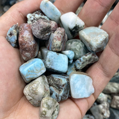 Larimar tumbles