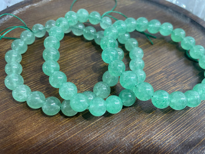 Green Strawberry Quartz bracelet 10mm