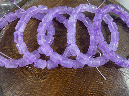 Amethyst barrel Cube bracelet