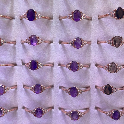 Amethyst rings