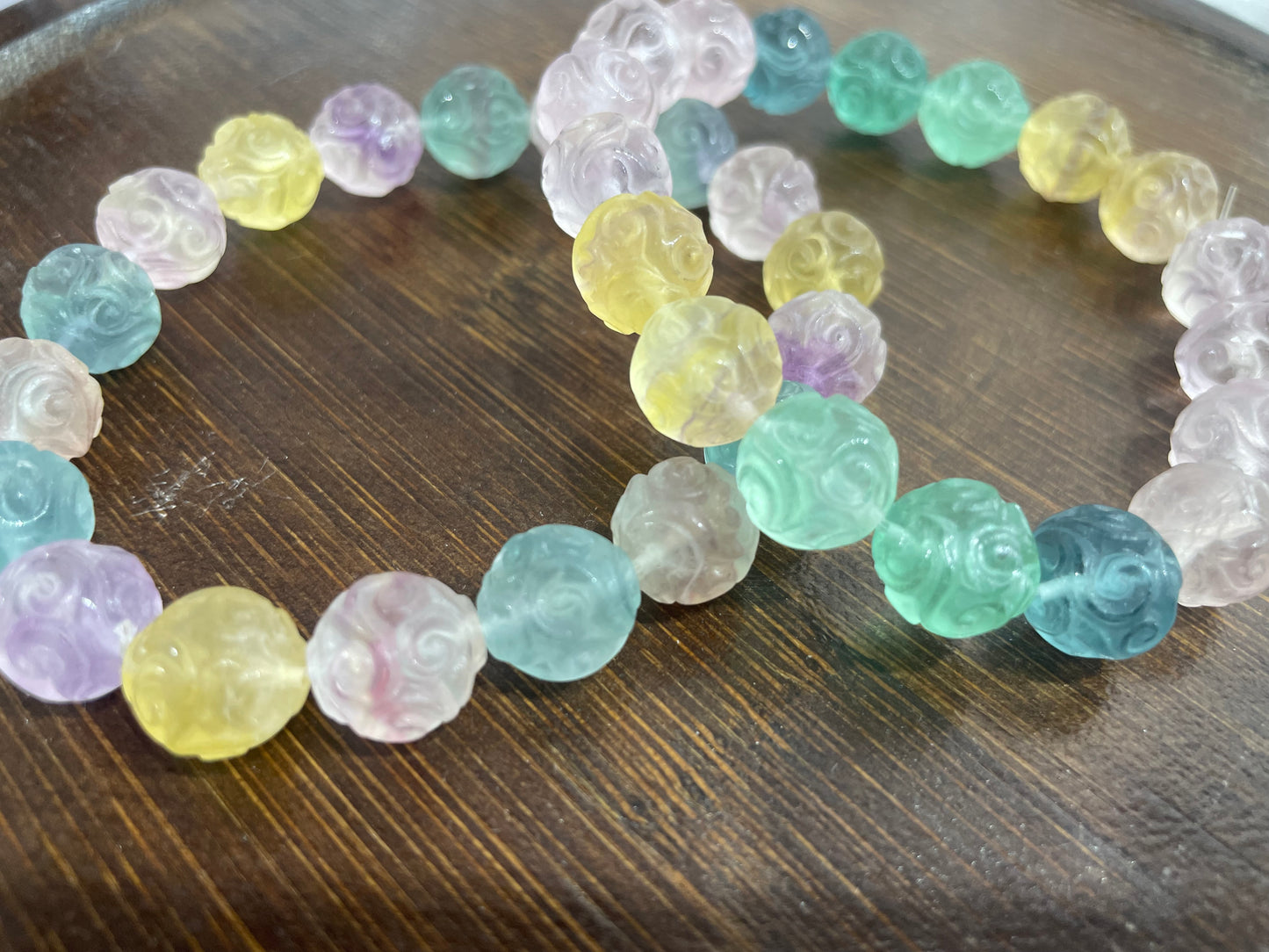 Fluorite luck carved beads carving bracelets