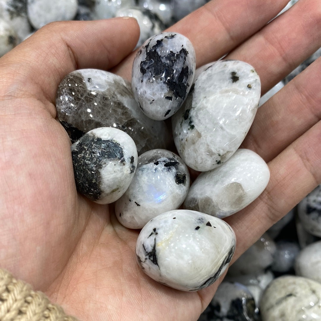 Moonstone tumbles