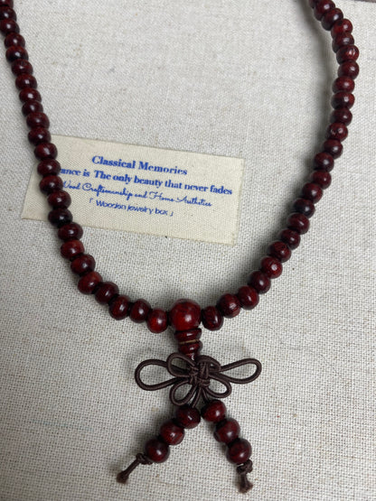 Red Sandalwood stand/ necklace