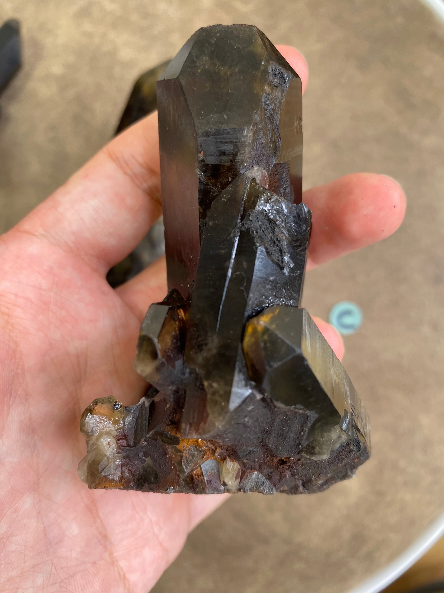 Nature Smoky Quartz Clusters