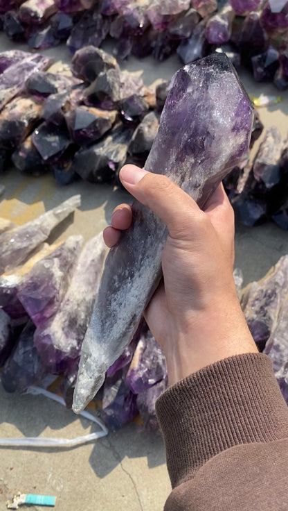 #3-Natural Brazilian Amethyst RAW WANDS(50%OFF only for 3 Days)