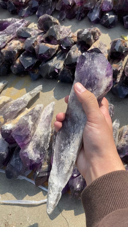 #3-Natural Brazilian Amethyst RAW WANDS(50%OFF only for 3 Days)