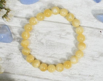 Yellow calcite bracelet, yellow calcite, fall inspired jewelry, fall colored accessories, fall fashion, autumn colored bracelet