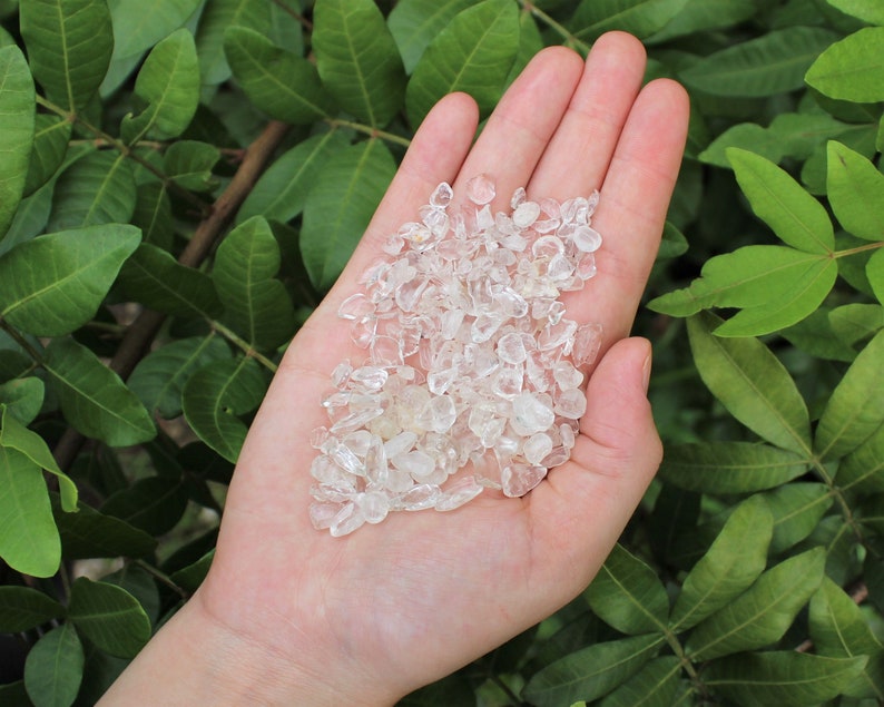 Clear Quartz Semi Tumbled Gemstone Mini Chips