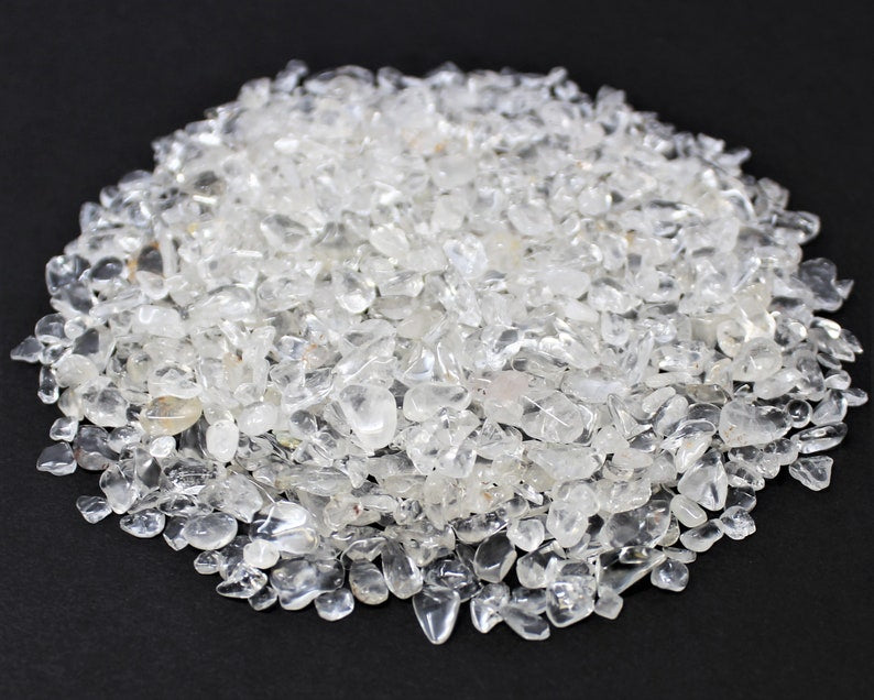 Clear Quartz Semi Tumbled Gemstone Mini Chips