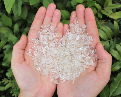 Clear Quartz Semi Tumbled Gemstone Mini Chips