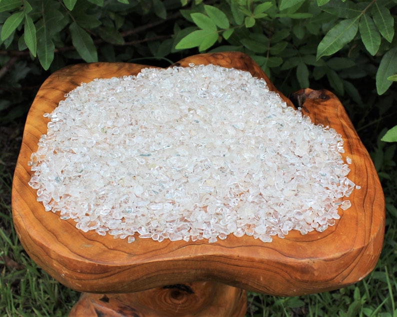 Clear Quartz Semi Tumbled Gemstone Mini Chips