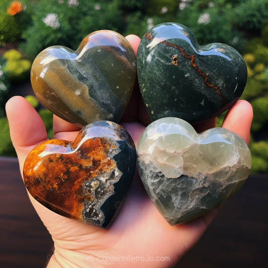 Moss Agate Heart